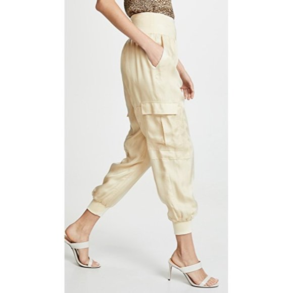Cinq a Sept Giles Cupro Cargo Jogger Pants XS - Picture 2 of 13
